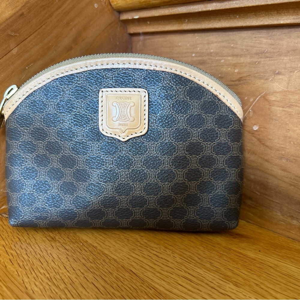 SOLD!! Celine Paris Blue and Tan Pouch